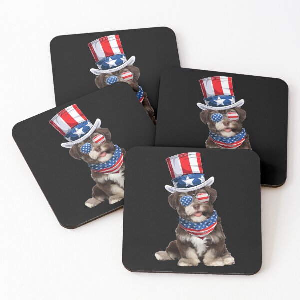 Item preview, American Flag Cute Dog designed and sold by FikirSanat.