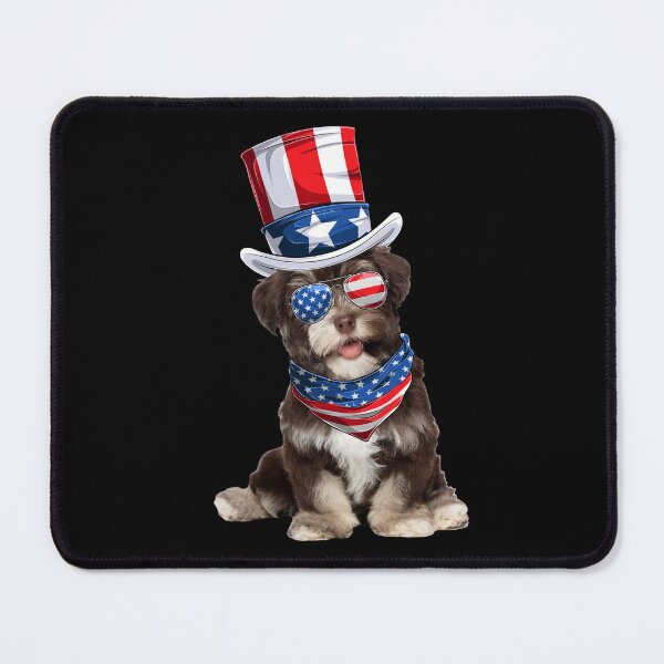 Item preview, American Flag Cute Dog designed and sold by FikirSanat.