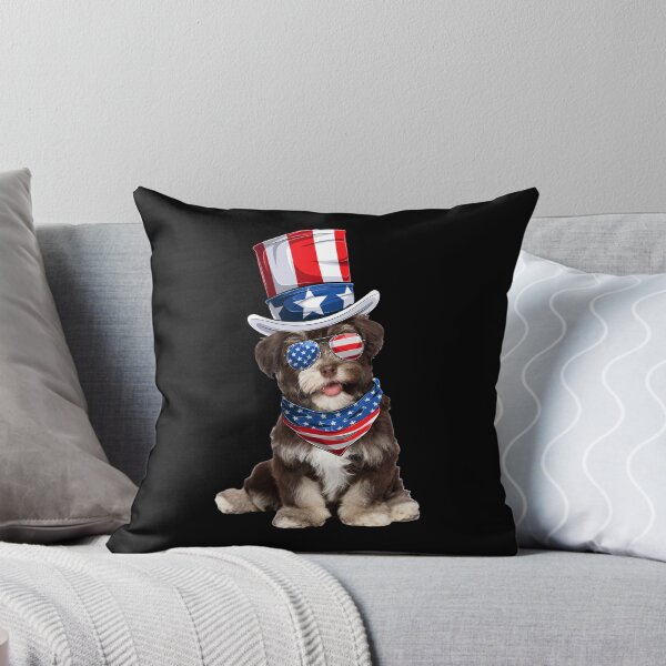 Item preview, American Flag Cute Dog designed and sold by FikirSanat.