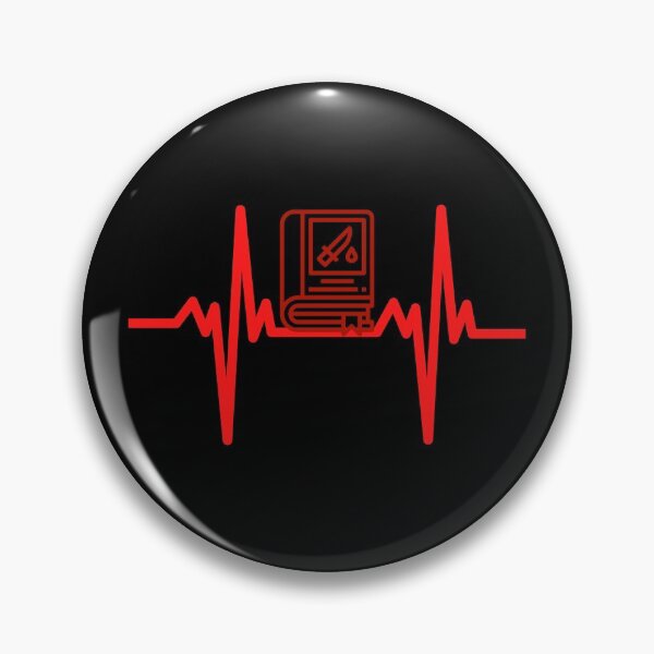 Item preview, Heartbeat crime fiction lovers tee shirt designed and sold by Scribblehound.