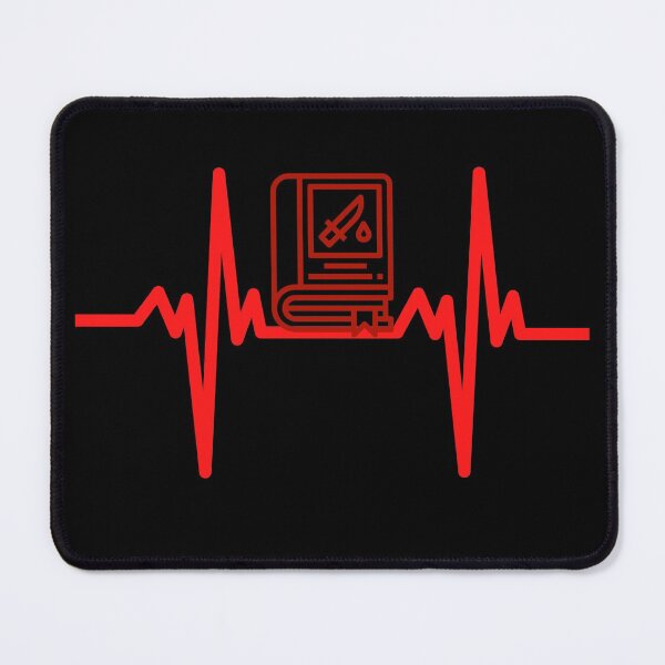 Item preview, Heartbeat crime fiction lovers tee shirt designed and sold by Scribblehound.