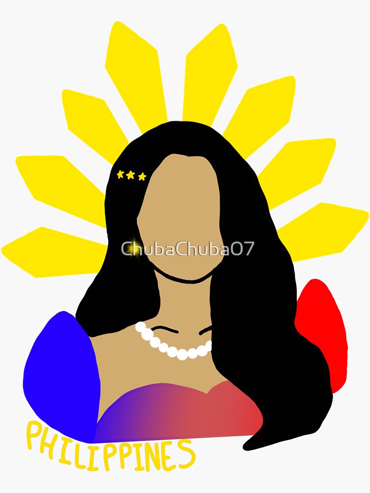 Philippines Filipina Girl Sticker Sticker For Sale By Chubachuba07 Redbubble 