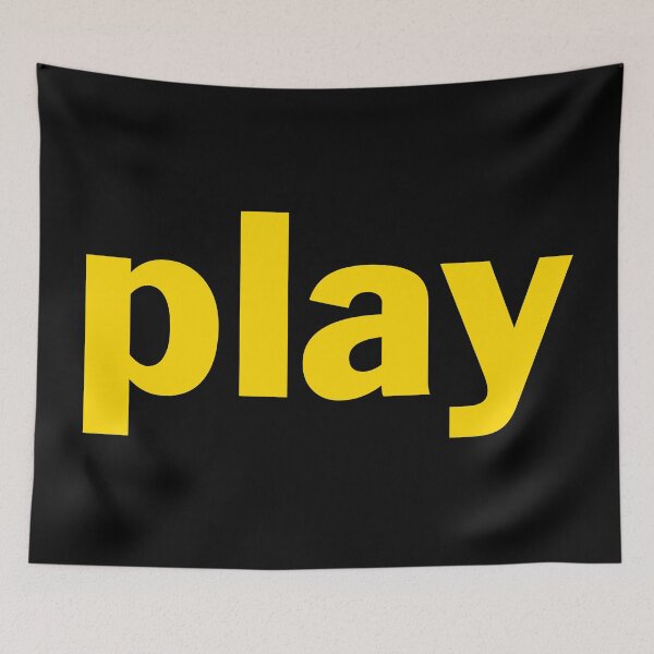Item preview, Play - Large Yellow Text designed and sold by SquashBlossom1.