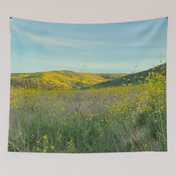 Item preview, Serene Field of Beautiful Yellow Flowers designed and sold by ColorfulPrints.