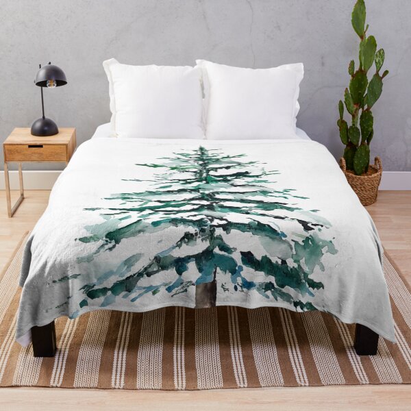 Item preview, hand painted a lone pine tree covering with snow  designed and sold by ColorandColor.
