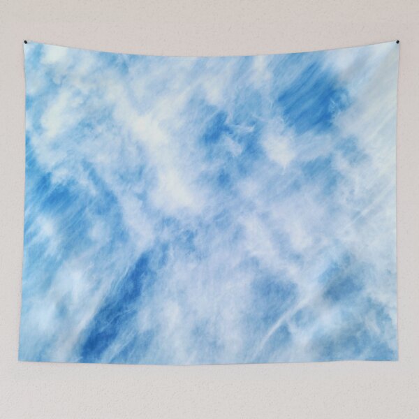 Item preview, Vivid Blue Sky with Streak Pattern Clouds designed and sold by ColorfulPrints.