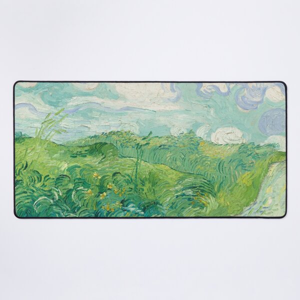 Vincent van Gogh Green Wheat Fields, Auvers 1890 Painting Desk Mat