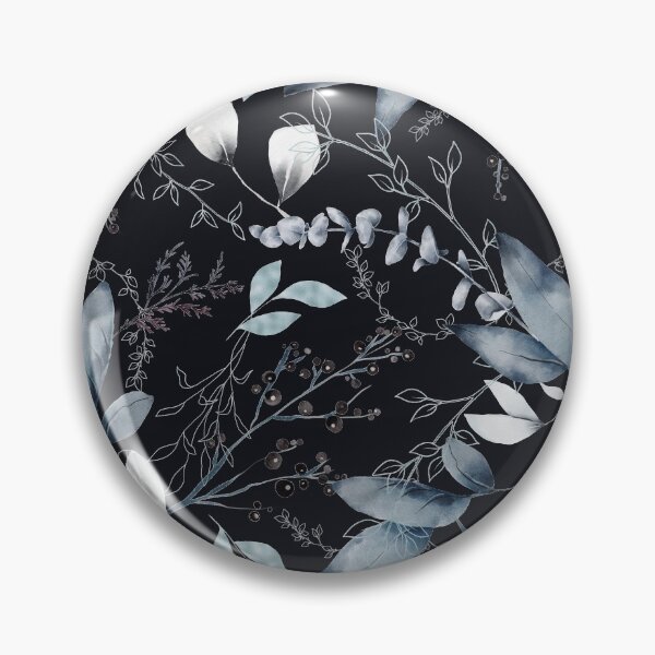 Item preview, Beautiful watercolor winter pattern grey leaves designed and sold by IrinchiDE.
