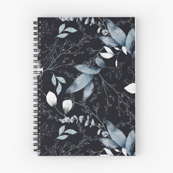 Item preview, Beautiful watercolor winter pattern grey leaves designed and sold by IrinchiDE.