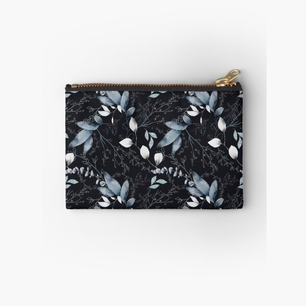 Item preview, Beautiful watercolor winter pattern grey leaves designed and sold by IrinchiDE.