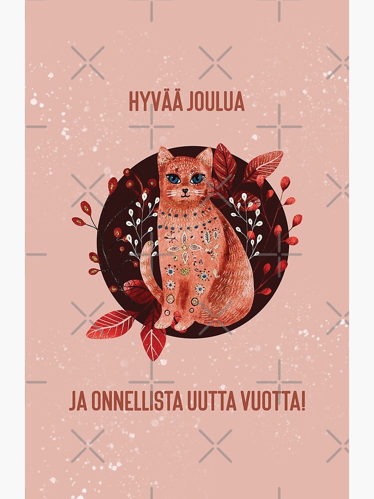 "Merry Christmas and Happy New Year in Finnish hyvää joulua ja