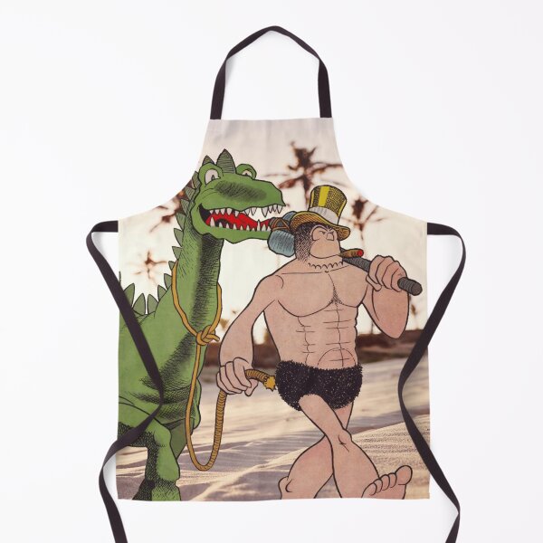Artikelvorschau, Caveman walking his pet dino at the beach entworfen und verkauft von tiemistico.