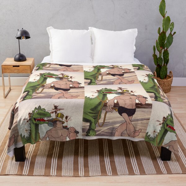 Item preview, Caveman walking his pet dino at the beach designed and sold by tiemistico.