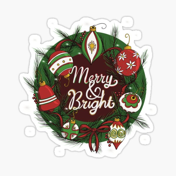 Merry And Bright Sticker