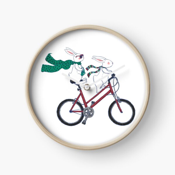 biking bunnies Clock