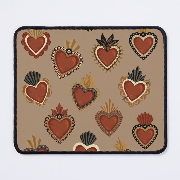 Item preview, Vintage Mexican Sacred Hearts Pattern II by Akbaly designed and sold by Akbaly.
