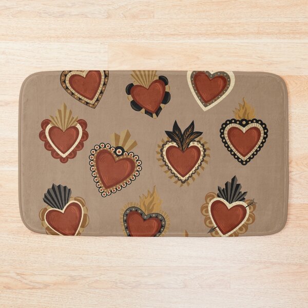Item preview, Vintage Mexican Sacred Hearts Pattern II by Akbaly designed and sold by Akbaly.