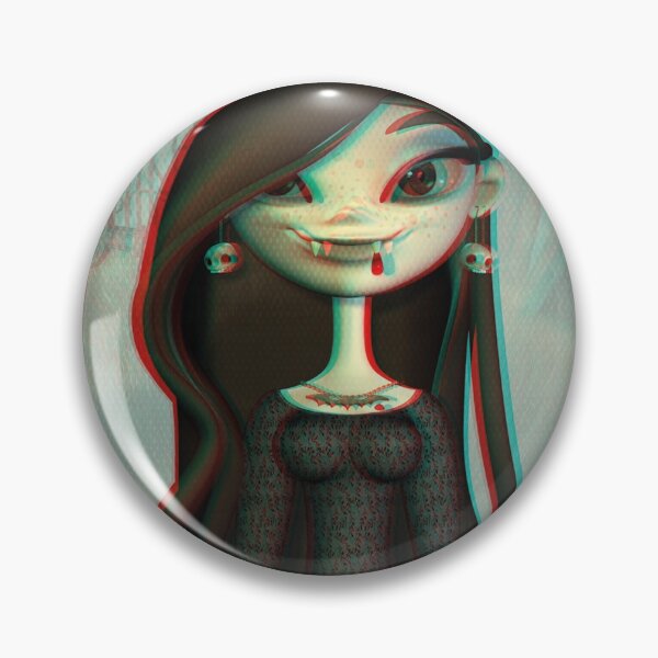Artikelvorschau, Braut von Dracula 3D Anaglyphen-Pop-Art-Illustration entworfen und verkauft von 3dPopArt.