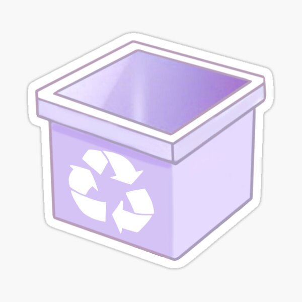 Purple Recycle Bin Sticker For Sale By Meeowtine Redbubble