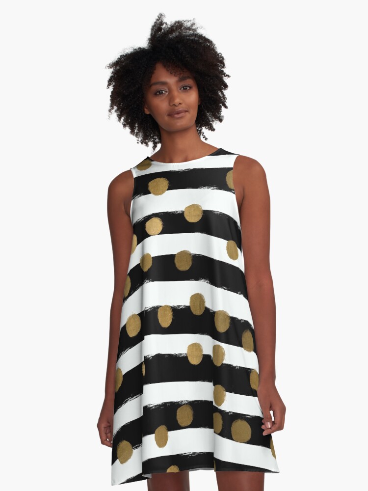 golden dot dress