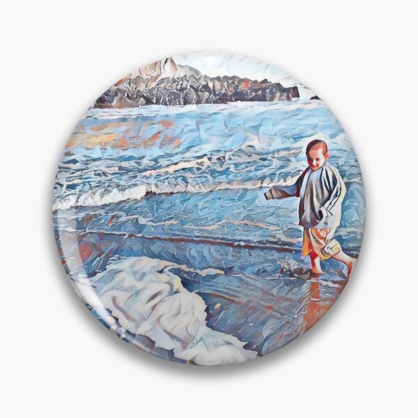 Item preview, Impressionist art work boy on the beach  designed and sold by CristalleLisa.