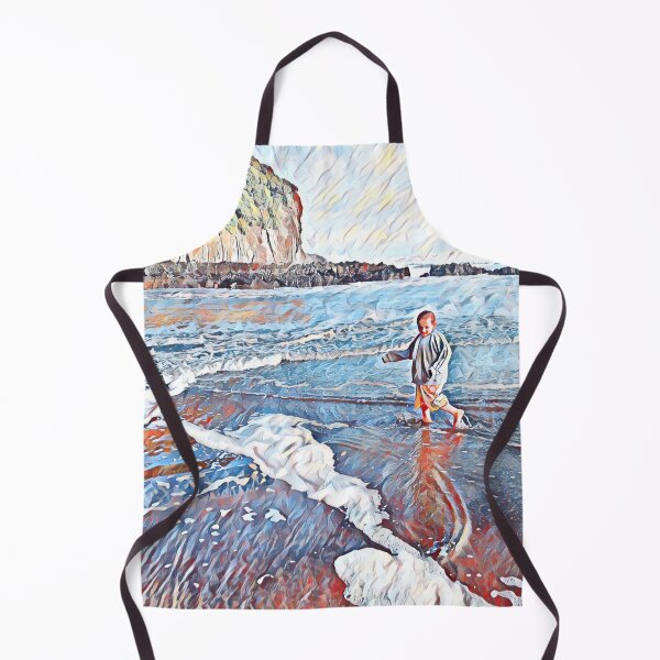 Item preview, Impressionist art work boy on the beach  designed and sold by CristalleLisa.