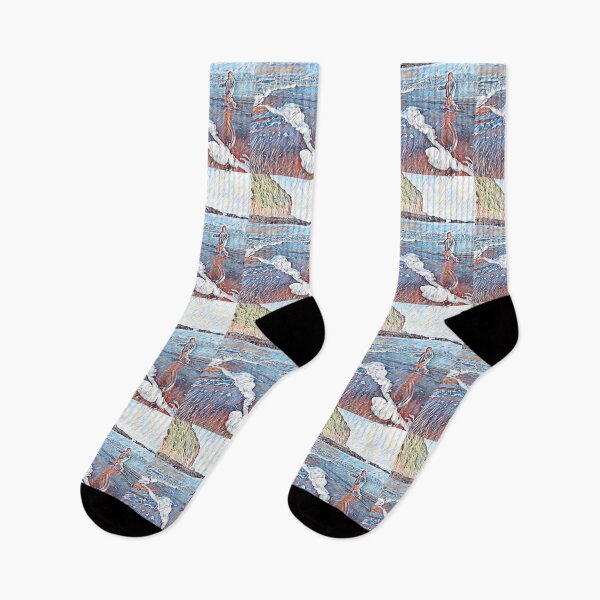 Item preview, Impressionist art work boy on the beach  designed and sold by CristalleLisa.
