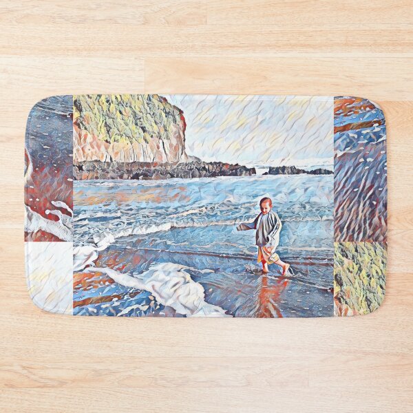 Item preview, Impressionist art work boy on the beach  designed and sold by CristalleLisa.