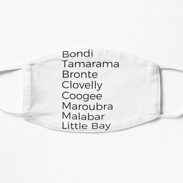 Sydney's Estern suburbs beaches Flat Mask