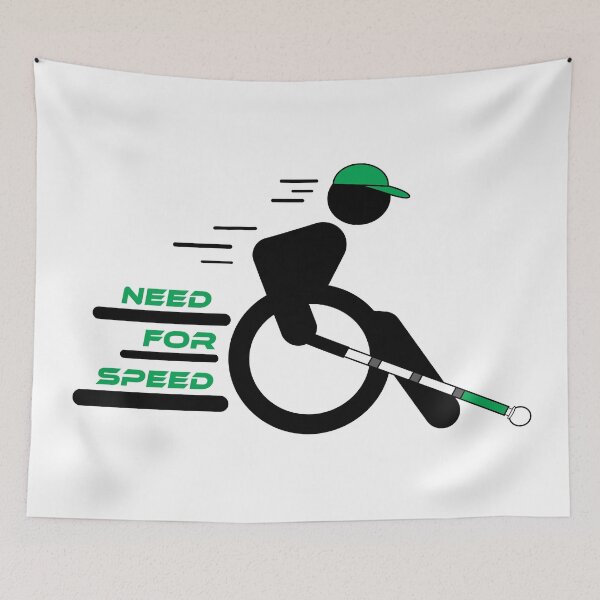 Item preview, Need for Speed Wheelchair Boy with Cane designed and sold by IndeOandM.
