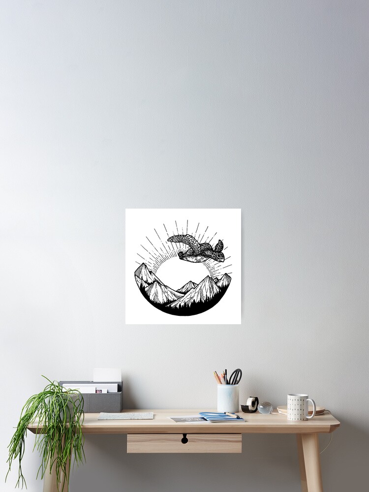 Thumbnail 2 of 3, Poster, Turtles do fly designed and sold by hanleypd.