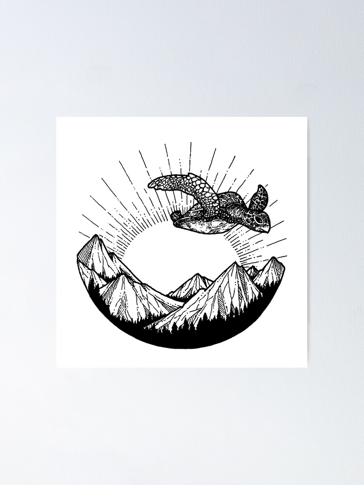 Thumbnail 1 of 3, Poster, Turtles do fly designed and sold by hanleypd.