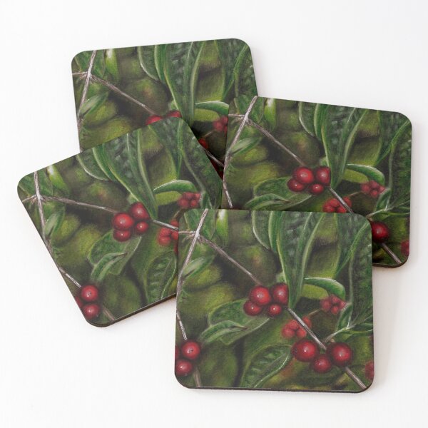 Item preview, Red Berries - coloured pencil on paper designed and sold by Pansymade.