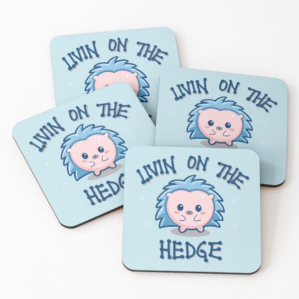 Item preview, Livin on the hedge cute hedgehog design designed and sold by Cyndi Carlson Draws.