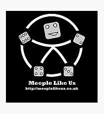 Lámina fotográfica Meeple Like Us Logo (blanco)