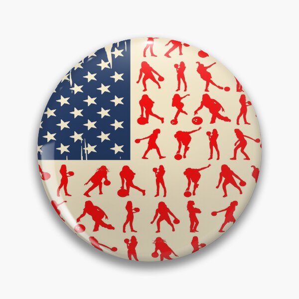 Item preview, Retro Bowling USA Flag designed and sold by AlyssoCharm.