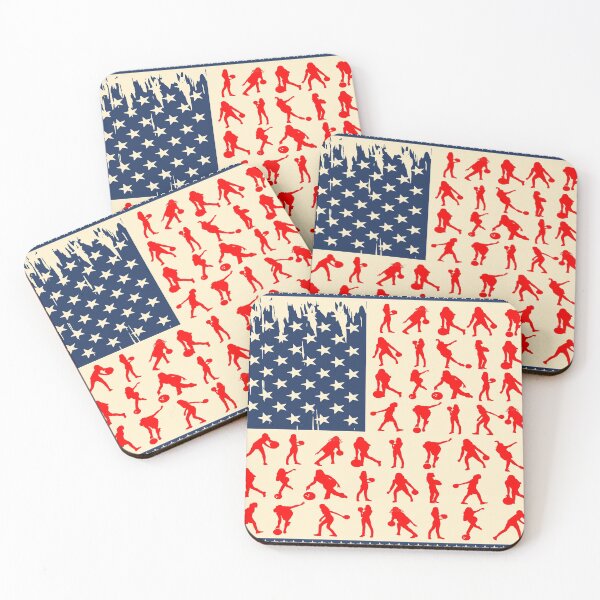 Item preview, Retro Bowling USA Flag designed and sold by AlyssoCharm.