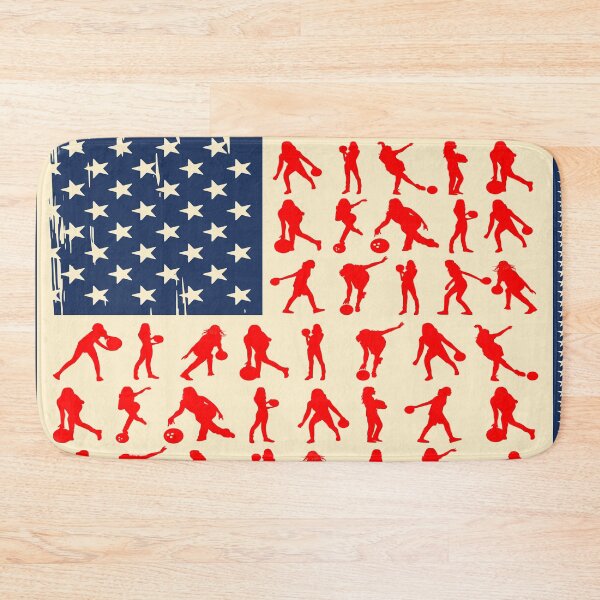 Item preview, Retro Bowling USA Flag designed and sold by AlyssoCharm.