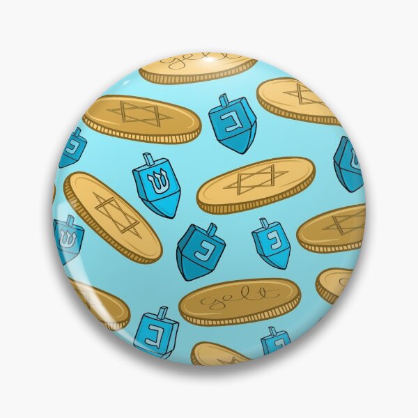 Item preview, Hanukkah Chocolate Gelt and Dreidel Cartoon Doodle Pattern, made by EndlessEmporium designed and sold by EndlessEmporium.