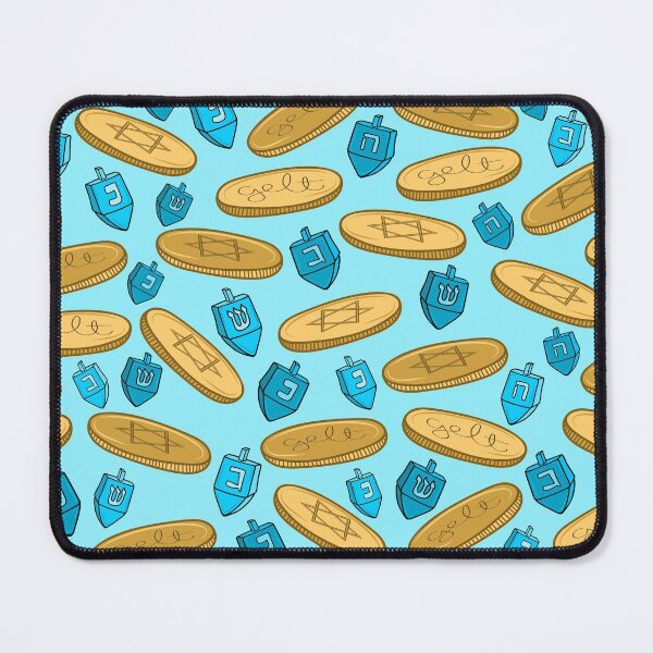 Item preview, Hanukkah Chocolate Gelt and Dreidel Cartoon Doodle Pattern, made by EndlessEmporium designed and sold by EndlessEmporium.