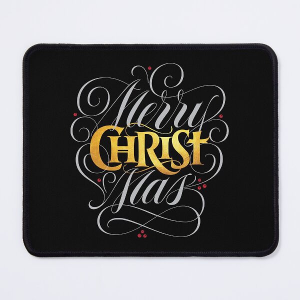 Item preview, Merry CHRISTmas - Christian Christmas Lettering Religious - Gold Flourished designed and sold by 26-Characters.