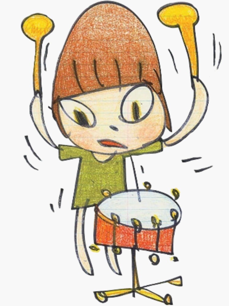 yoshitomo nara girl painting Sticker for Sale by kidmolasses