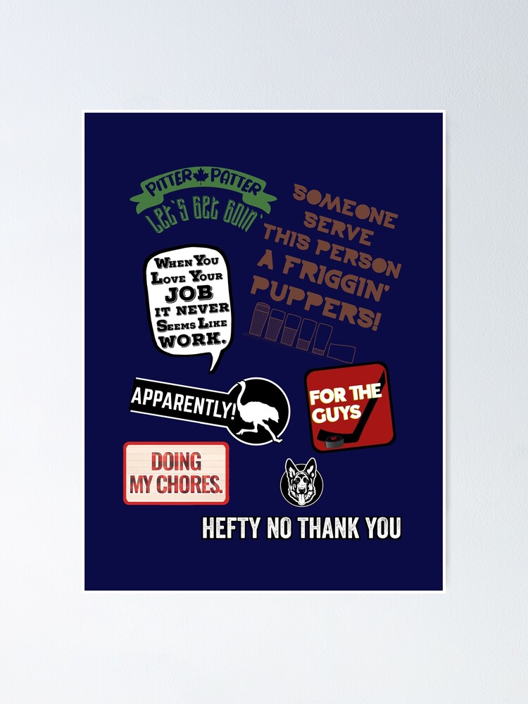 "Letterkenny Pastor Glen Quotes (blue background)" Poster for Sale by