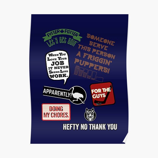 "Letterkenny Pastor Glen Quotes (blue background)" Poster for Sale by