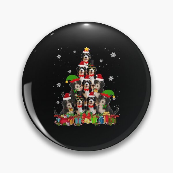 Artikelvorschau, Bernedoodle Christmas Dog Tree Lights Pyjamas Family entworfen und verkauft von whenevery3.
