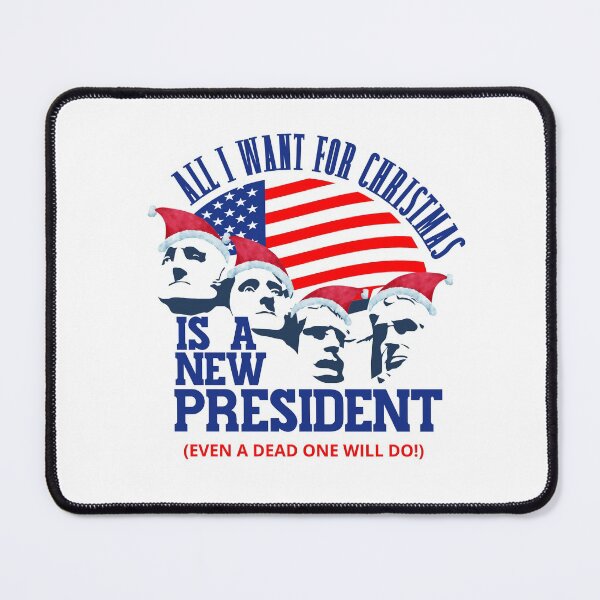Item preview, All I want for Christmas is a new President (even a dead one) Funny | Sarcastic Political Anti Biden Mount Rushmore Design designed and sold by HROC.