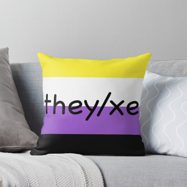 Item preview, they/xe on nonbinary flag designed and sold by emilyrosew1.