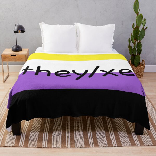 Item preview, they/xe on nonbinary flag designed and sold by emilyrosew1.