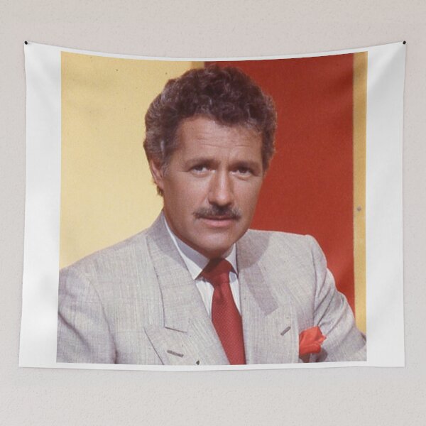 Item preview, Alex Trebek with mustache 1988 color photo  designed and sold by gameshowfan2001.