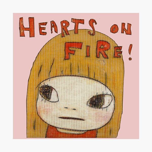 yoshitomo nara hearts on fire painting Photographic Print